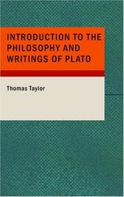 Tapa de Introduction to the Philosophy and Writings of Plato