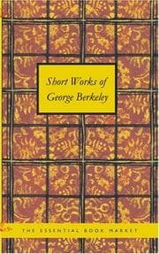 Tapa de Short Works of George Berkeley