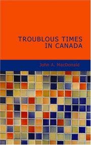 Tapa de Troublous Times in Canada