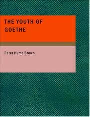 Tapa de The Youth of Goethe