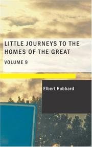 Tapa de Little Journeys to the Homes of the Great- Volume 09