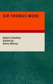 Tapa de Sir Thomas More: or