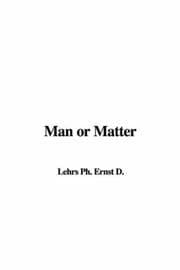 Tapa de Man or Matter