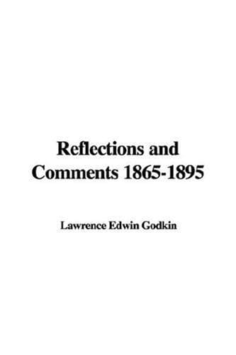 Tapa de Reflections and Comments 1865-1895