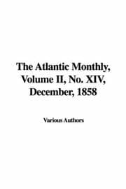 Tapa de The Atlantic Monthly, Volume II, No. XIV, December, 1858