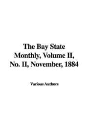 Tapa de The Bay State Monthly, Volume II, No. II, November, 1884