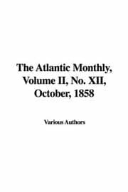 Tapa de The Atlantic Monthly, Volume II, No. XII, October, 1858