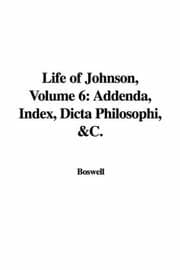 Tapa de Life of Johnson, Volume 6