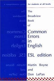 Tapa de The Broadview book of common errors in English