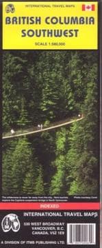 Tapa de British Columbia Southwest Map