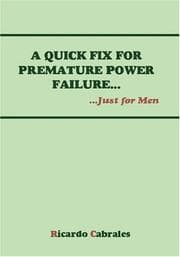 Tapa de A Quick Fix for Premature Power Failure_ Just for Men