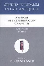 Tapa de A History of the Mishnaic Law of Purities, Part Twenty