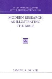 Tapa de Modern Research as Illustrating the Bible