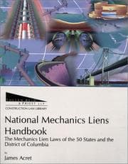 Tapa de National Mechanics Liens Handbook