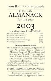 Tapa de Poor Richard's Almanack for 2003