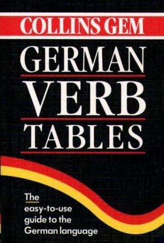 Tapa de Collins gem German verb tables