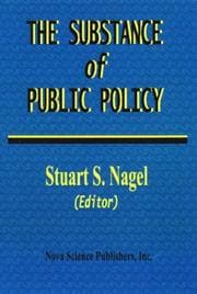 Tapa de The Substance of Public Policy