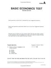 Tapa de Basic Economics Test