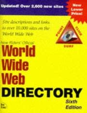 Tapa de New Riders Official World Wide Web Directory (New Riders Development Group)