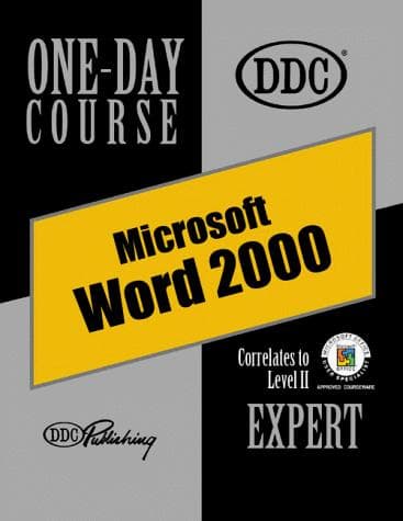 Tapa de Microsoft Word 2000 expert one-day course