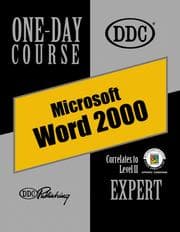 Tapa de Microsoft Word 2000 expert one-day course