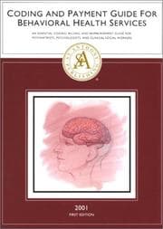 Tapa de Coding and Payment Guide for Behavioral Health Sciences, 2001