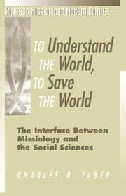 Tapa de To Understand the World, to Save the World