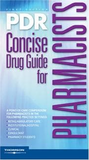 Tapa de PDR Concise Drug Guide for Pharmacists (Pdr Concise Drug Guide for Pharmacists)