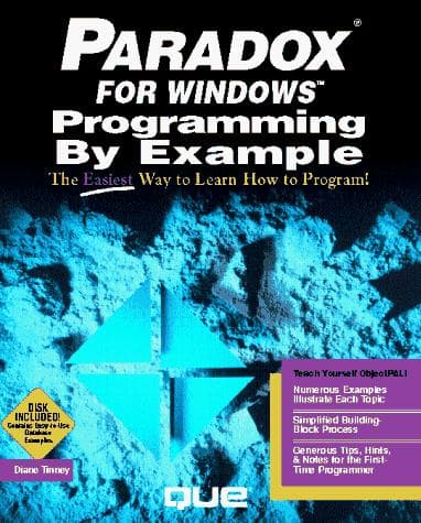 Tapa de Paradox for Windows Programming by Example