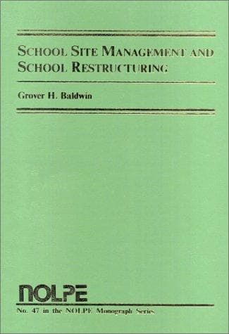 Tapa de School Site Management and School Restructuring