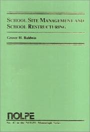Tapa de School Site Management and School Restructuring