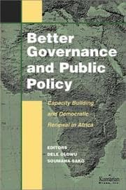 Tapa de Better governance and public policy