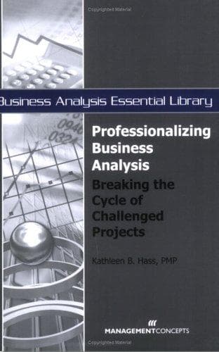 Tapa de Professionalizing business analysis