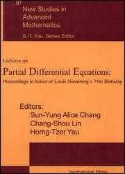 Tapa de Lectures on Partial Differential Equations