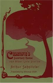 Tapa de Casanova's Journey Home and Other Late Stories