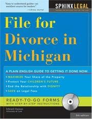 Tapa de File for Divorce in Michigan, 5E (How to File for Divorce in Michigan)
