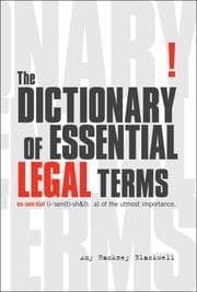 Tapa de The Dictionary of Essential Legal Terms (Sphinx Dictionaries)