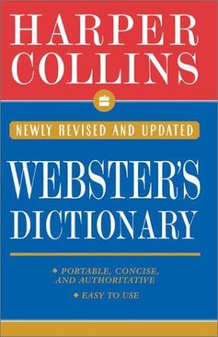 Tapa de Harper Collins Webster's dictionary