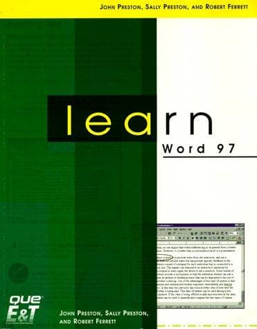 Tapa de Learn Word 97 with CDROM (Learn)