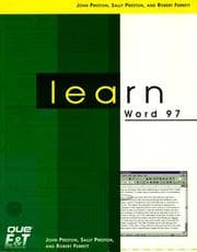 Tapa de Learn Word 97 with CDROM (Learn)