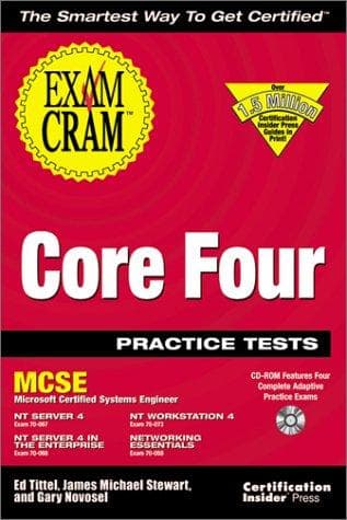 Tapa de MCSE Core Four Practice Tests Exam Cram: Exam