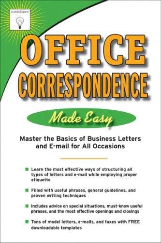 Tapa de Office Correspondence Made Easy