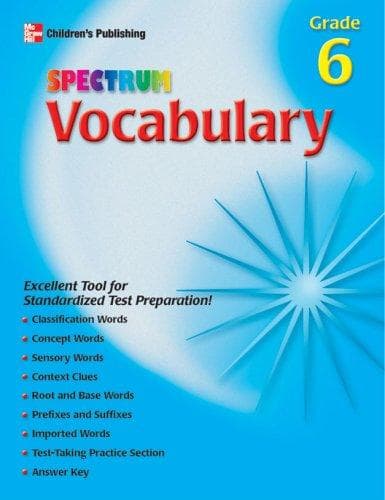 Tapa de Spectrum Vocabulary, Grade 6