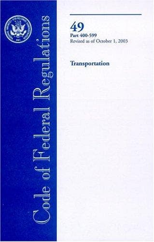 Tapa de 2003 CFR Title 49