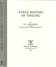 Tapa de Early History of Singing