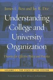 Tapa de Understanding college and university organization