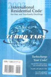 Tapa de International Residential Code 2003-Tabs F/Softbound Version