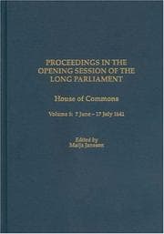Tapa de Proceedings in the Opening Session of the Long Parliament: House of Commons Volume 5