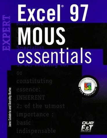 Tapa de Mouse Essentials Excel 97 Expert