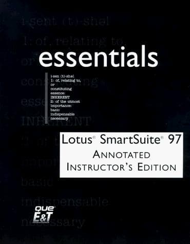 Tapa de Lotus SmartSuite 97 Essentials with CDROM